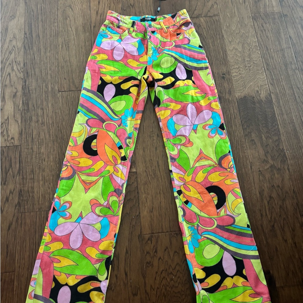 Jaded London Multicolor Flare Jeans